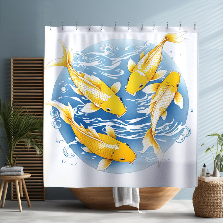 ULLI HOME Dargi Koi Fish Shower Curtain Wayfair Canada